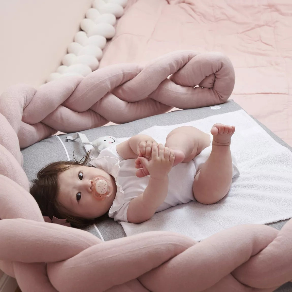 Bed snake braided knit - Pink