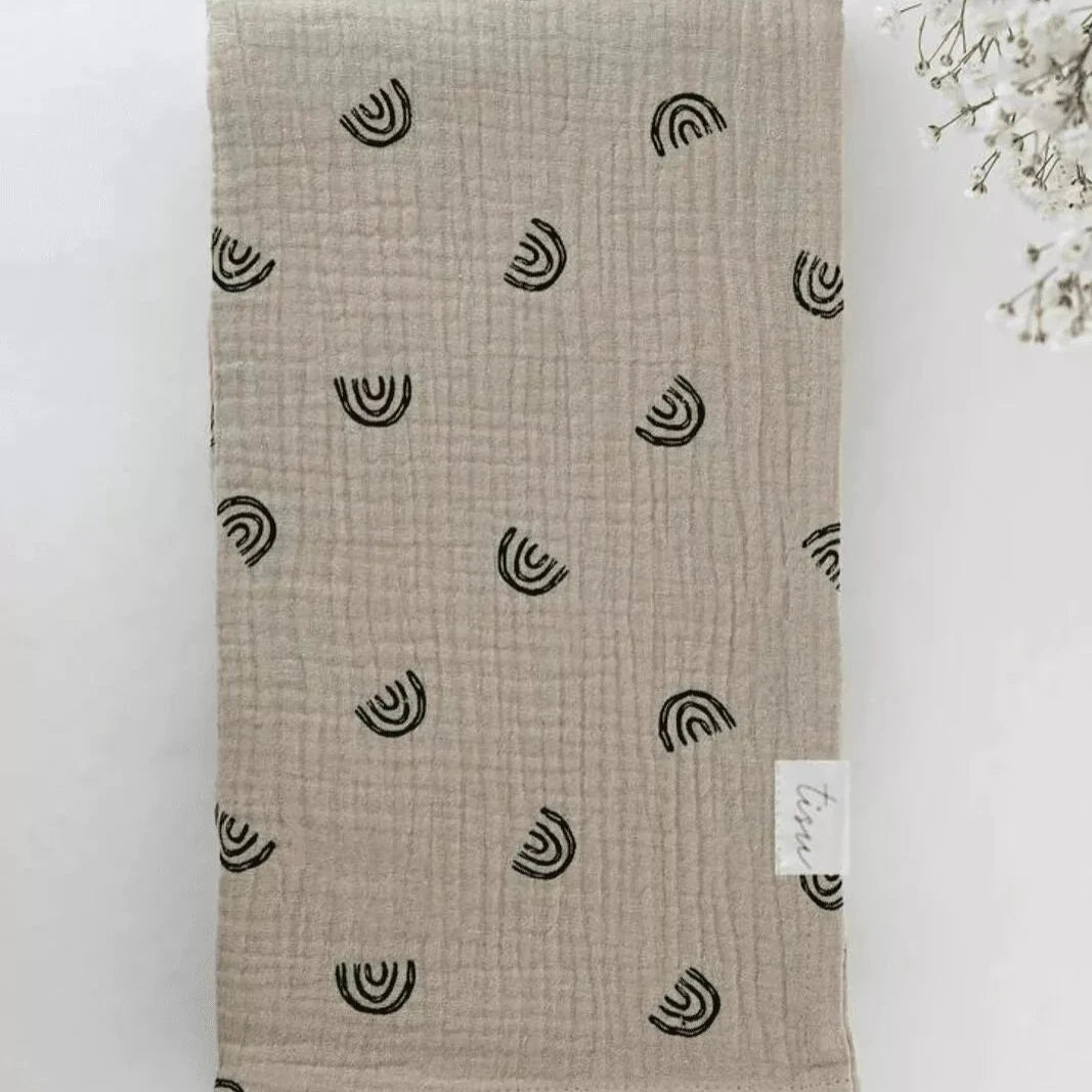 Muslin swaddle, Beige Rainbow