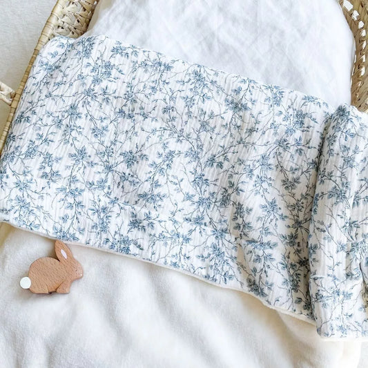 Jouy blue all-season baby blanket