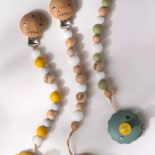 TISU pacifier clip Beige