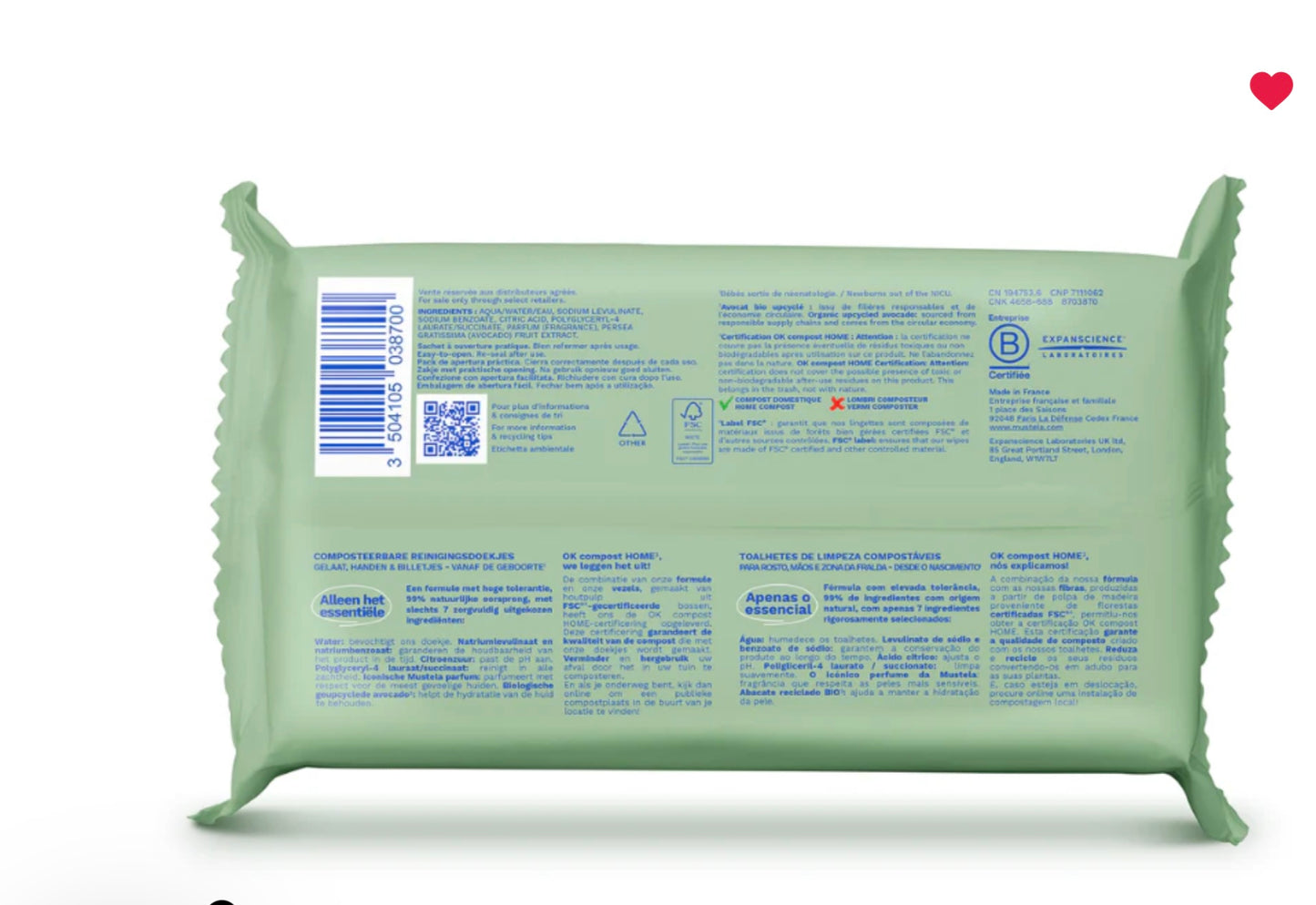 Mustela Avocado Bio Wipes