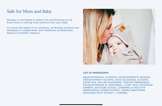 Mustela Avocado gentle Shampoo