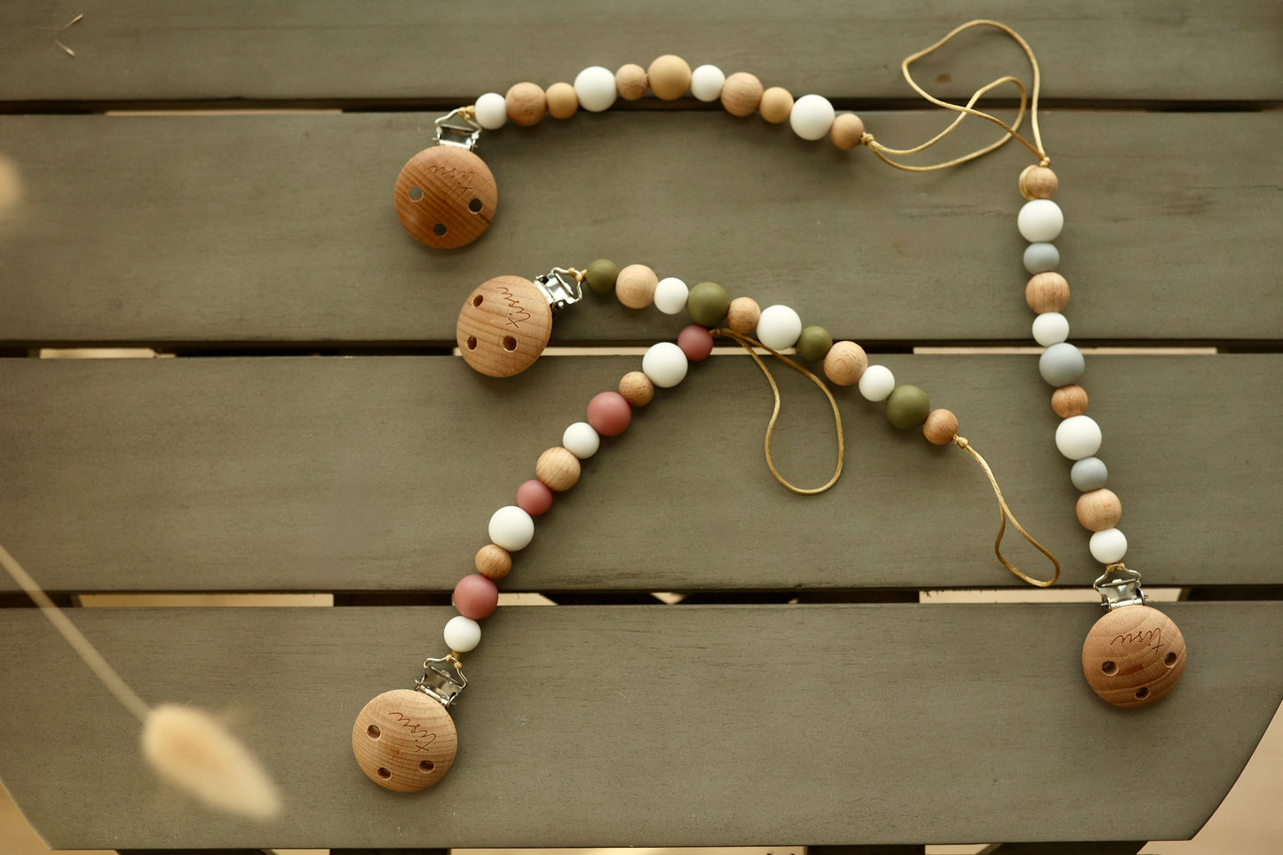 TISU pacifier clip, Rose